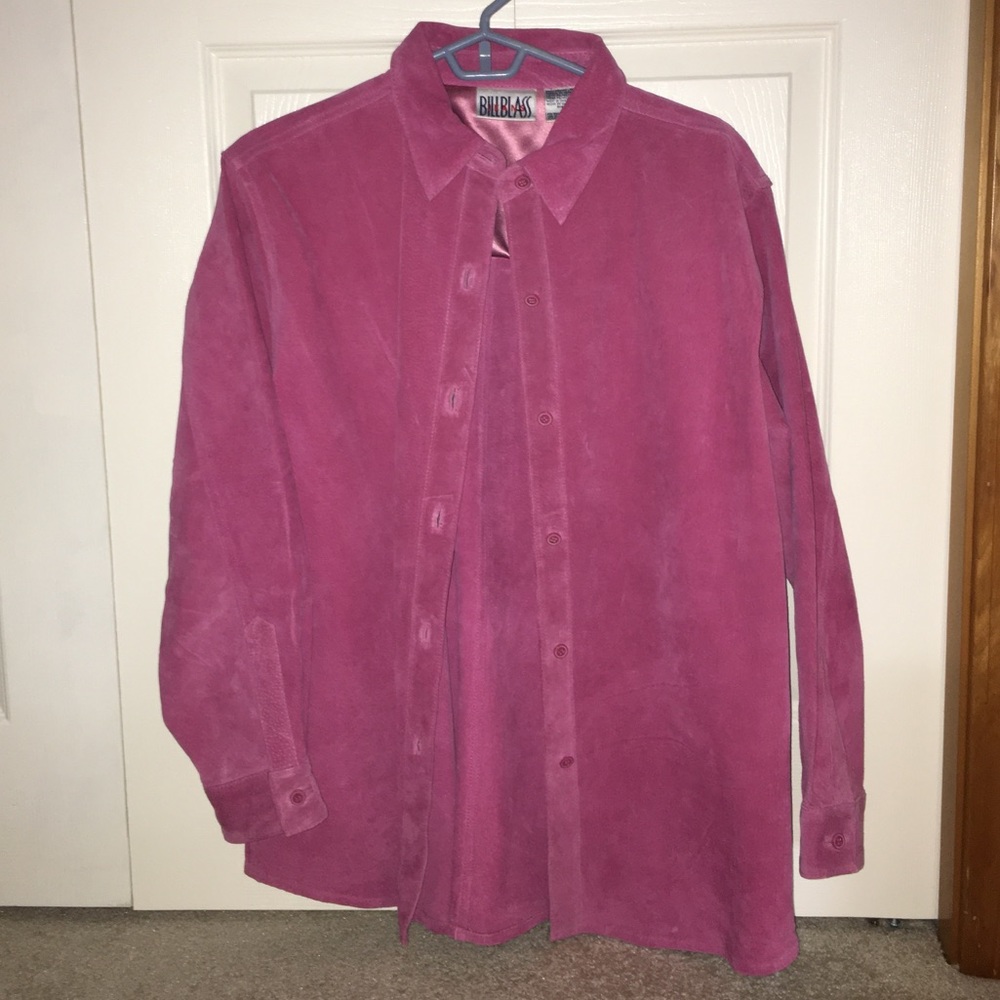 Vintage Bill Blass Pink Suede Leather Jacket